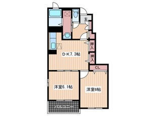 リバーサイド春木　弐番館の物件間取画像